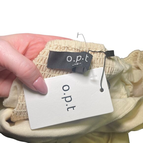 O.P.T. Zeoli Puff Sleeve Smocked Back Midi Dress XS NWT - Picture 7 of 8